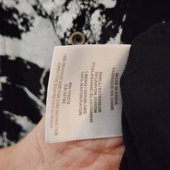 Helmet Lang Black and White Abstract Zip-Up Jacket - Picture 3 of 5